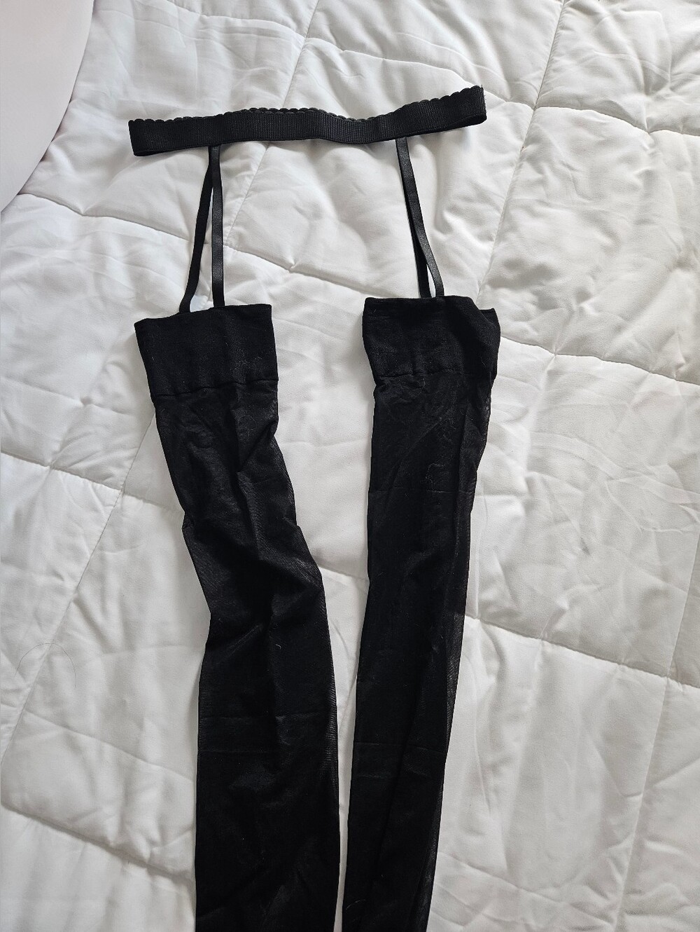 Stockings W Built In Garter